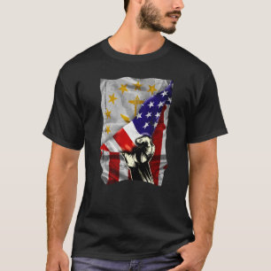 Rhode Island State Flag Distressed US American Pat T-Shirt