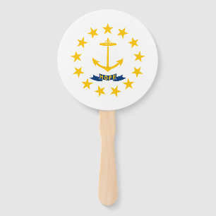 Rhode Island State Flag Hand Fan