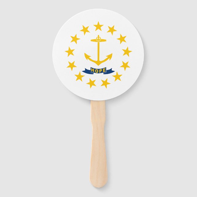 Rhode Island State Flag Hand Fan (Front)