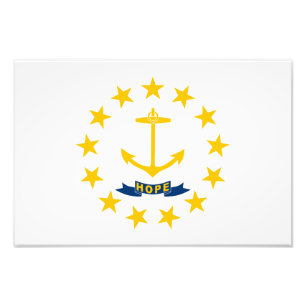 Rhode Island State Flag Photo Print