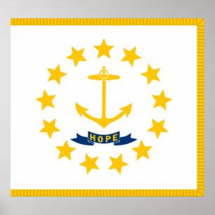 Rhode Island state flag Poster