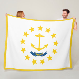 Rhode Island State Flag Print Patriotc Fleece Blanket