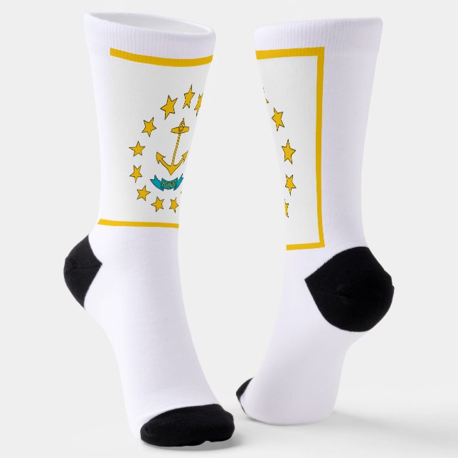 Rhode Island State flag Socks (Angled)