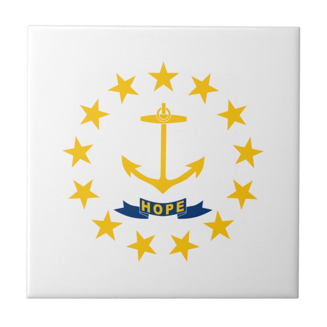 Rhode Island State Flag Tile (Front)
