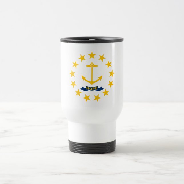 Rhode Island State Flag Travel Mug (Center)