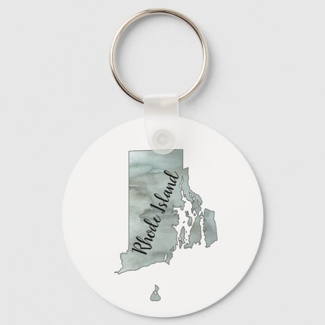 Rhode Island State Illustration  Key Ring (Front)