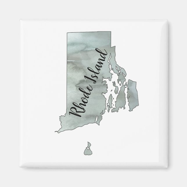 Rhode Island State Illustration Magnet (Front)