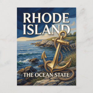 Rhode Island State Pride ⚓ Coastal New England Postcard