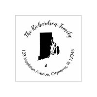 Rhode Island state return address rubber stamp