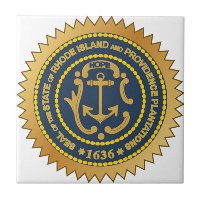 Rhode Island State Seal Tile (Front)