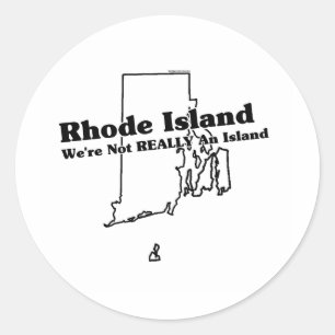 Rhode Island State Slogan Classic Round Sticker