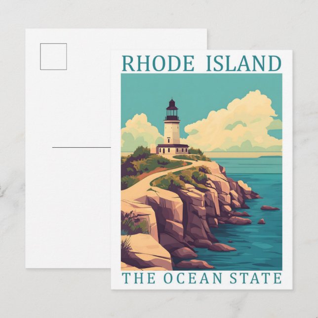 Rhode Island the Ocean State USA Travel Place Postcard (Front/Back)