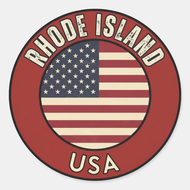 Rhode Island United States of America Classic Round Sticker (Front)