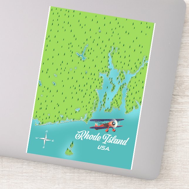 Rhode Island USA map (Detail)