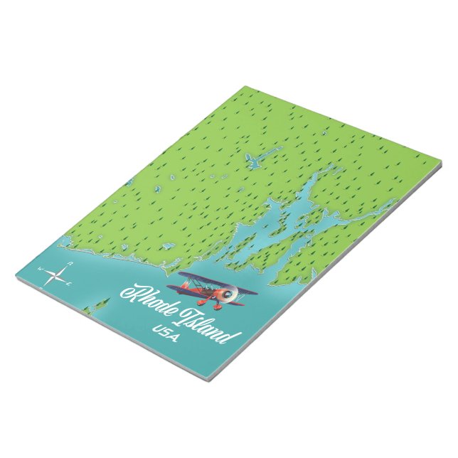 Rhode Island USA map Notepad (Angled)