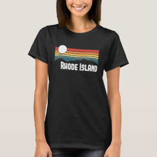 Rhode Island Vintage Sunset 80s Retro Summer State T-Shirt
