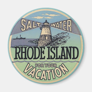 Rhode Island Vintage Travel Magnet
