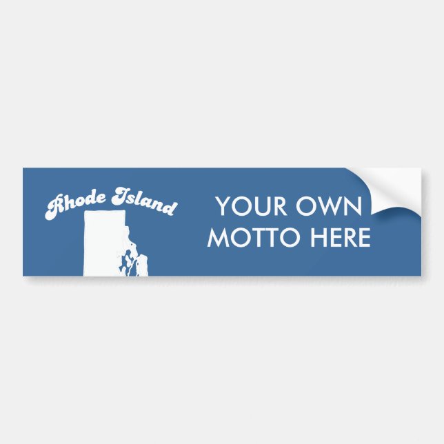 Rhode Island - We are not an island T-shirt Bumper Sticker (Front)