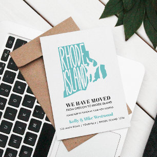 RHODE ISLAND We've moved New address New Home Postcard