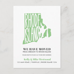 RHODE ISLAND We've moved New address New Home  Postcard