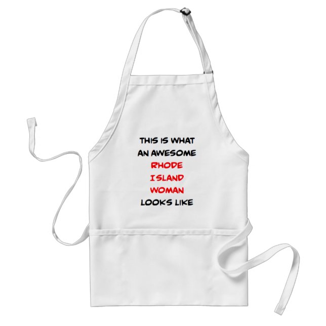 rhode island woman, awesome standard apron (Front)