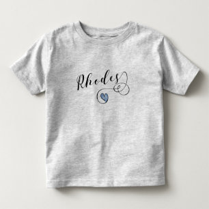Rhodes Flag In Heart, Greece T-Shirt