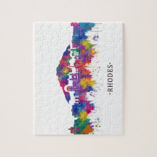 Rhodes Greece Skyline Jigsaw Puzzle