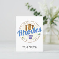 Rhodes Greece Vintage Island Aegean Souvenir
