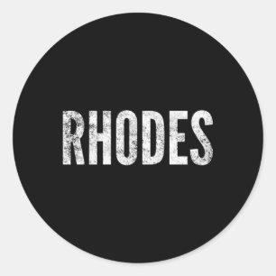 Rhodes Greek Islands Classic Round Sticker