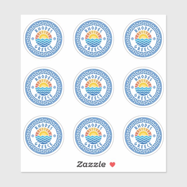 Rhodes Island, Greece Multiple Pack Sticker (Sheet)