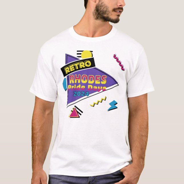 Rhodes Pride Days 2024 Retro Rhodes T-Shirt (Front)