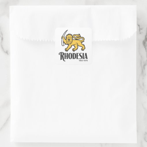 Rhodesia 1965-1979 square sticker | Zazzle