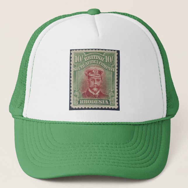 Rhodesia British South Africa Company Stamp. Trucker Hat (Front)