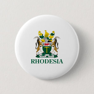 Rhodesia Coat Of Arms Zimbabwe Funny South Africa  6 Cm Round Badge