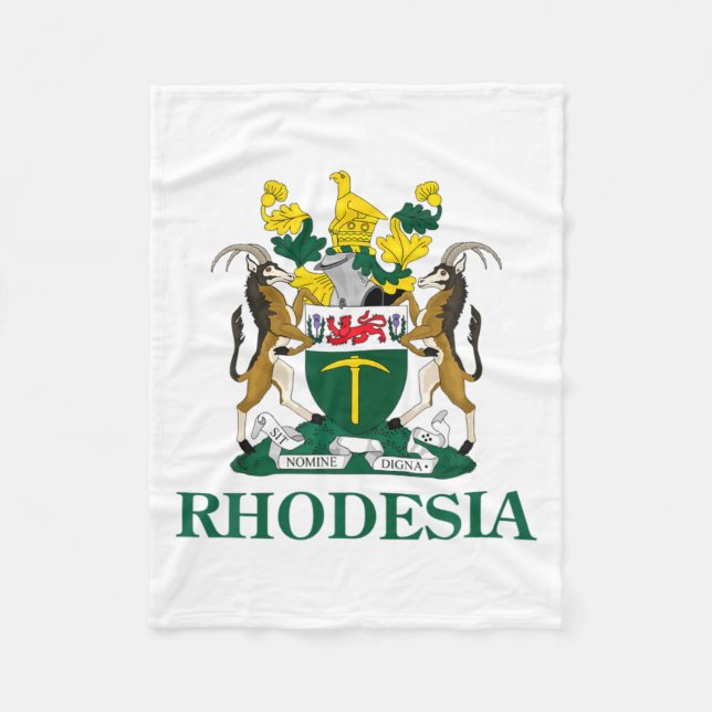 Rhodesia Coat Of Arms Zimbabwe Funny South Africa  Fleece Blanket (Front)