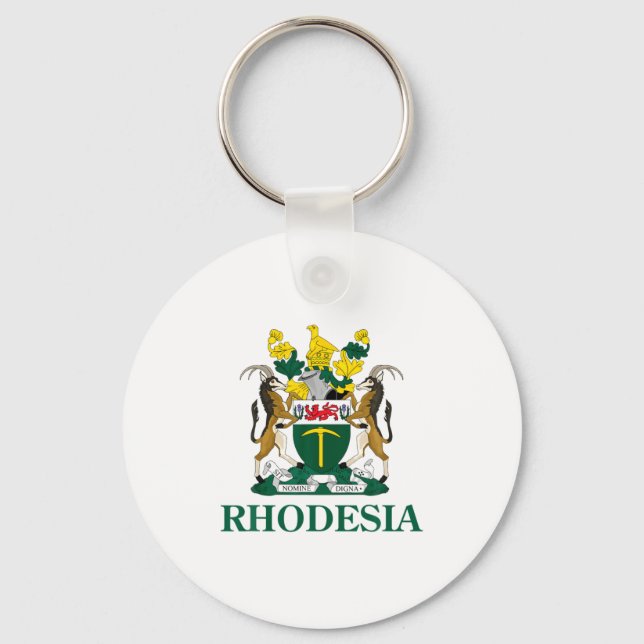 Rhodesia Coat Of Arms Zimbabwe Funny South Africa  Key Ring (Front)