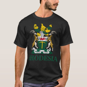 Rhodesia Coat Of Arms Zimbabwe Funny South Africa  T-Shirt