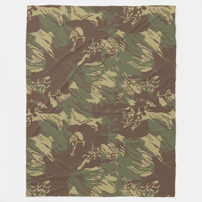 Rhodesian Brushstroke CAMO Fleece Blanket (Front)
