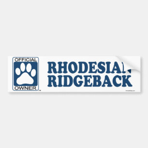 RHODESIAN RIDGEBACK_Blue Bumper Sticker