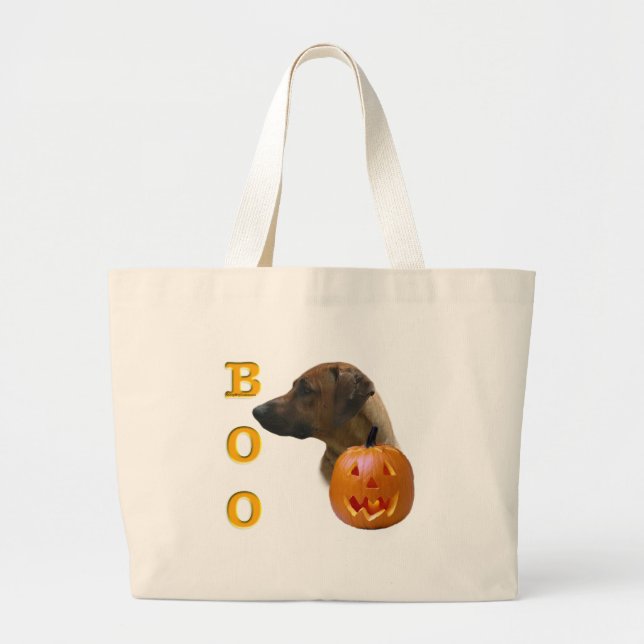 Rhodesian Ridgeback Boo Large Tote Bag (Front)