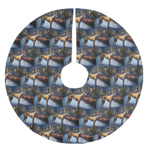 Rhodesian Ridgeback Christmas Festive Season Brushed Polyester Tree Skirt