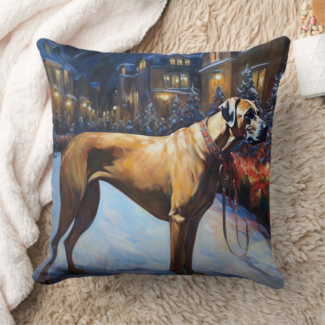 Rhodesian Ridgeback Christmas Festive Season Cushion (Blanket)
