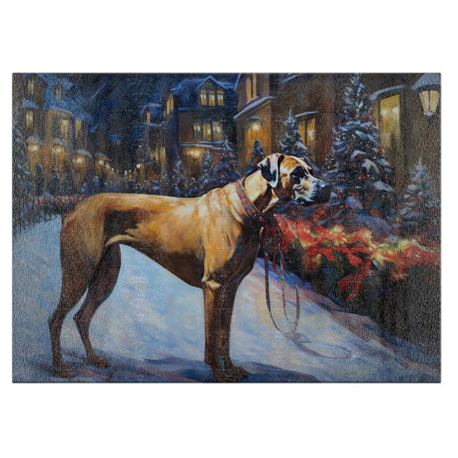 Rhodesian Ridgeback Christmas Festive Season Cutting Board (Front)