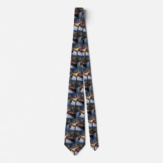 Rhodesian Ridgeback Christmas Festive Season Tie (Front)