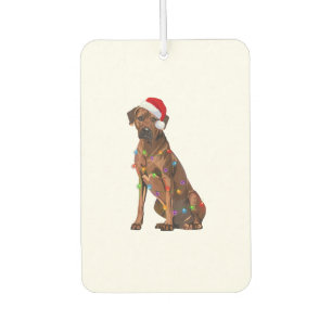 Rhodesian Ridgeback Christmas Lights Xmas Dog Love Car Air Freshener