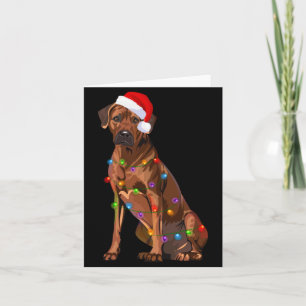Rhodesian Ridgeback Christmas Lights Xmas Dog Love Card