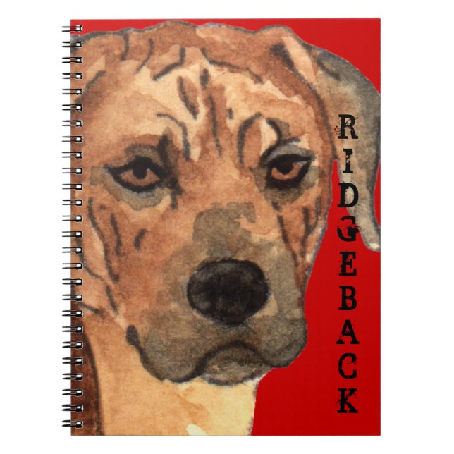 Rhodesian Ridgeback Colour Block Notebook (Front)