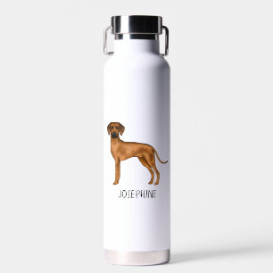 Rhodesian Ridgeback Cute African Lion Dog And Name Water Bottle