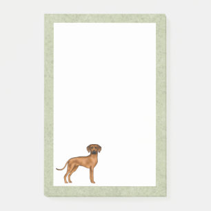 Rhodesian Ridgeback Cute African Lion Dog Green Post-it Notes