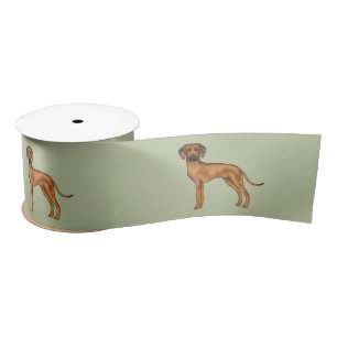 Rhodesian Ridgeback Cute African Lion Dog Green Satin Ribbon
